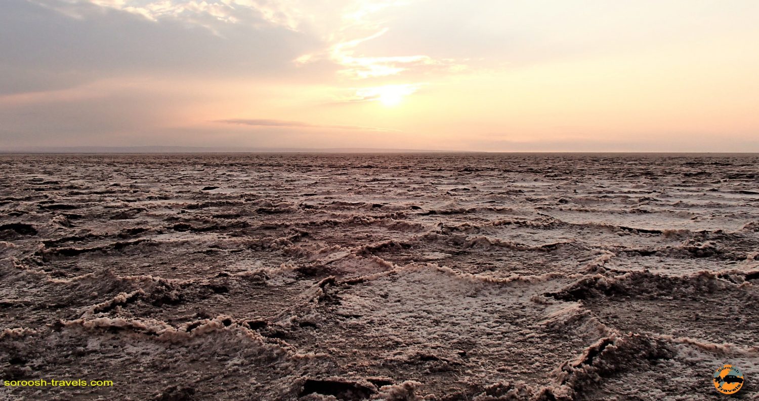 غروب دریاچه نمک مرنجاب - پاییز ۱۳۹۳