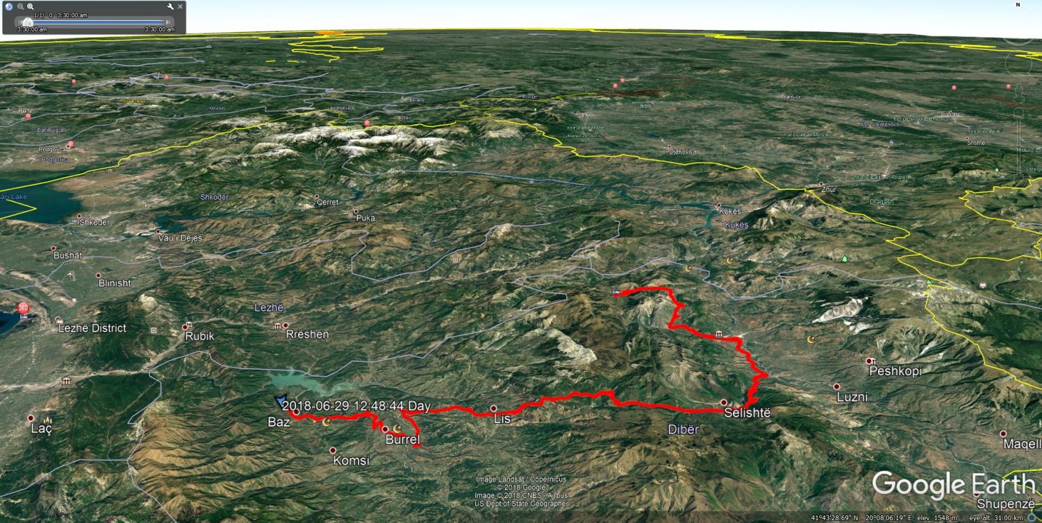 مسیر تیرانا تا پارک ملی لورا در آلبانی